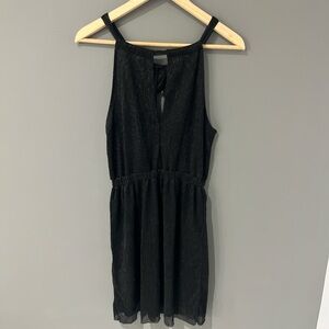 H&M Black Textured Mini Dress